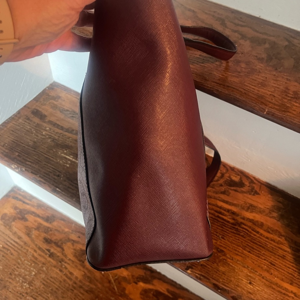Calvin Klein Burgundy Logo Tote - Picture 4 of 6